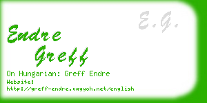 endre greff business card